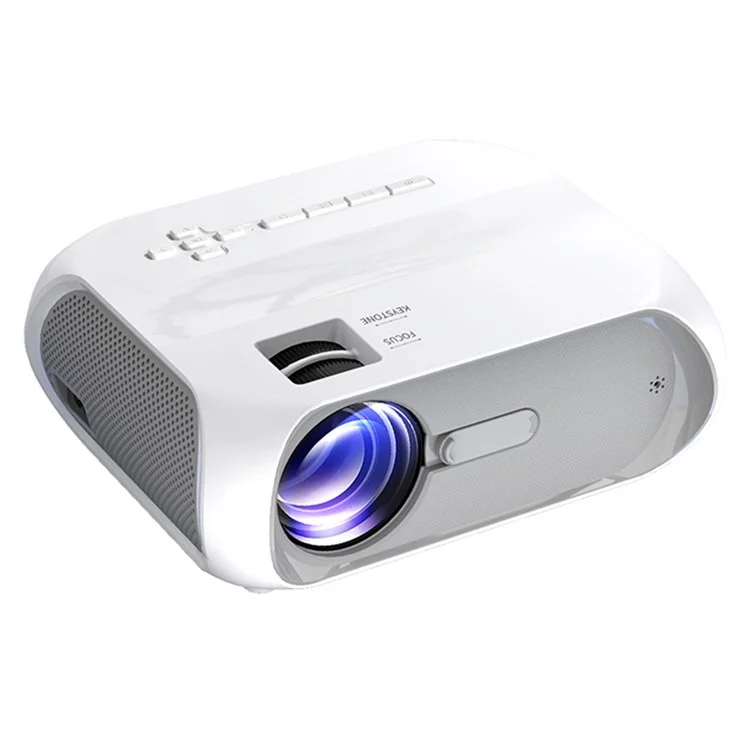 T9 HD 1080P Projector Portable Home Theater Projector Multi-Layer Coated Lens Projector for Office, School (Standard Version) - US Plug