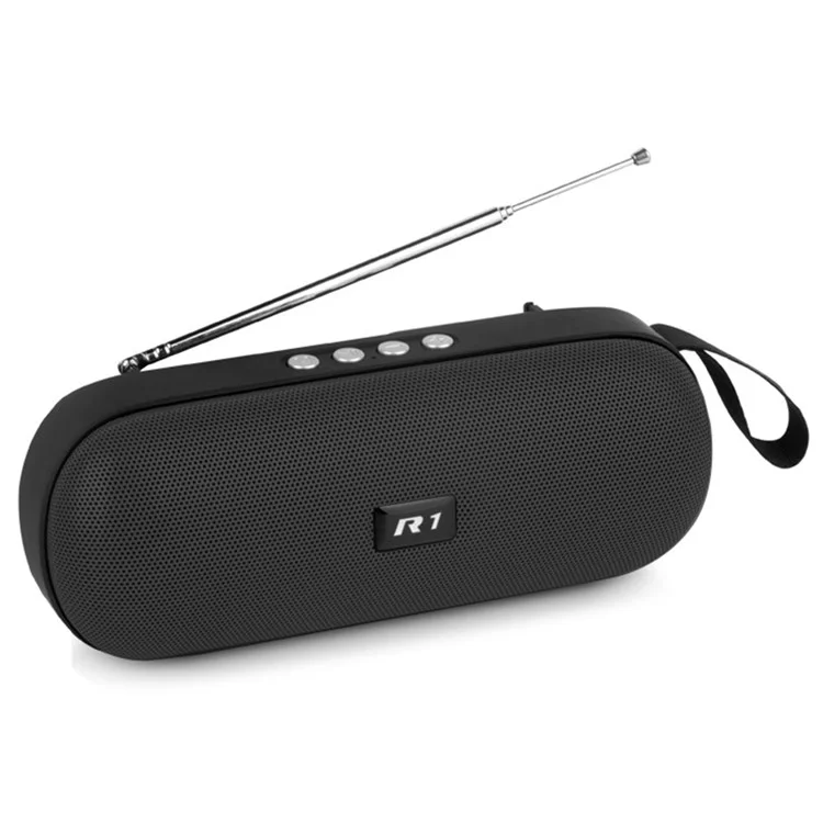 R1 FM Radio Portable Speaker TWS Bluetooth Bass Sound Subwoofer - Black